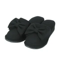 ☆ リボンブラック ☆ フォーマルスリッパ スリッパ フォーマル レディース 女性 フォーマルスリッパ 黒スリッパ 前閉じ つま先閉じ 学校行事 参観日 授業参観 学校見学 学校訪問 入学式 卒業式 受験 お受験 面接 冠婚葬祭 上品 きちんと 黒 ブラック