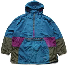 90s USA製 L.L.Bean チロリアンテープ マルチカラー ナイロン アノラックパーカー XXL-T★特大 ビンテージ アウトドア ビッグサイズ