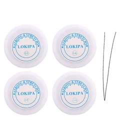 【迅速発送】ブレスレット用 シリコンゴム 0.4mm/0.6mm/0.8mm/1mmサイズ 通しワイヤー 4本 5点セット