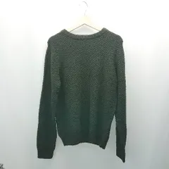 ◇ nano UNIVERSE ラウンドネック 定番シルエット 透け感なし 薄手 長袖 ニット サイズL ブラック レディース E  【1307210023386】