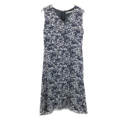 theory luxe セオリーリュクス レース柄 ノースリーブ 膝丈ワンピース  グレー レディース 古着