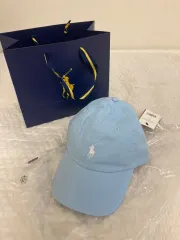 ポロ コットン チノ ベースボールキャップ ブルー