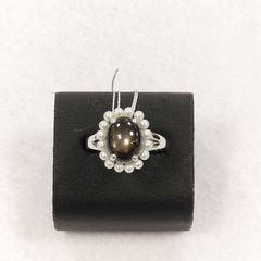 pt900 ブラックスターサファイア　リング