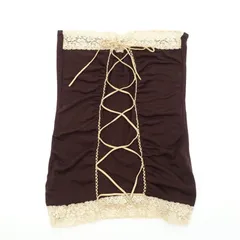 sheer ビスチェ インナー Mサイズ ブラウン 茶色 編み上げ レース ブラトップ チューブトップ キャミソール 平成ギャル y2k ほぼ未使用