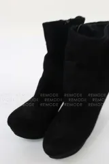 【未使用】R&E｜ハイヒールスエード厚底ショートブーツ
