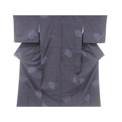【Sランク未使用品】重要無形文化財　本場結城紬　80亀甲　花模様　広衿仕立て　仕付け付きのサムネイル