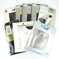 グンゼ/福助他 ストッキング タイツ 9点セット 未使用 S-M/Mなど まとめて 大量 外装難有 レディース GUNZE etc. 【中古】