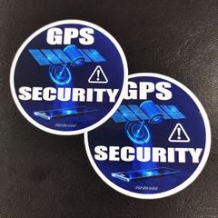 ２枚セット販売　送料無料　GPS　セキュリティ　盗難防止　シール「GPS　丸形　ステッカー」（約６０ｍｍ×約６０ｍｍ）※２枚セット販売🎵