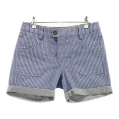 サイズ：M ADIDAS GOLF アディダスゴルフ  リバーシブルショートパンツ ストライプ柄 ブルー系 [240001758365]# ゴルフウェア レディース ストスト