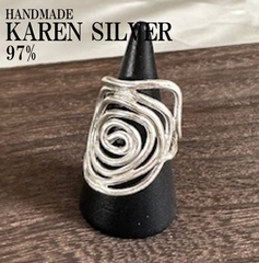 シルバーリング カレンシルバー カレン族 ハンドメイド エスニック #123