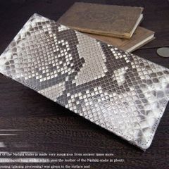 長財布 メンズ 財布 ロングウォレット パイソン 錦蛇革 最高級国産 pt-100のサムネイル