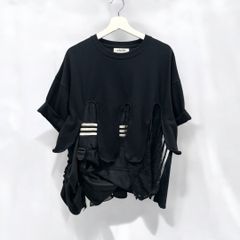 Tシャツ ドッキング レディース ブラック 黒 リメイク remake 久喜倉庫店 HK0014