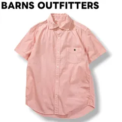 日本製 バーンズアウトフィッターズ BARNS OUTFITTERS 半袖 ボタンダウン ワーク シャツ ダック コットン 1 ピンク アメリカン カジュアル ウェア メンズのサムネイル