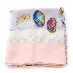 エルメス プリーツスカーフ 卵 HERMES エルメス プリーツスカーフ