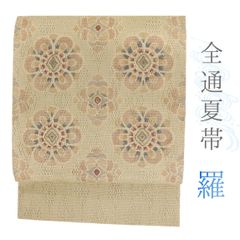 着物と帯 時流】SN26566◇正絹 八寸夏名古屋帯◇未使用 レース 黄色