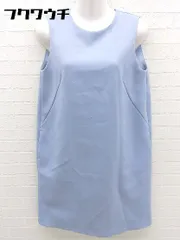 ◇ Adam et Rope’ アダム エ ロペ バックジップ ノースリーブ 膝丈 ワンピース サイズ38 ブルー系 レディース 【中古】 【1002801239787】