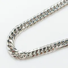 Pt850 プラチナ850 喜平ネックレス（6面カットダブル）50cm/30.2g 幅・厚み：4.0mm×1.5mm