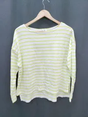 ◇ LEPSIM レプシィム ボーダー Tシャツ カットソー サイズF ライトグリーン系 レディース P  【1406110013104】