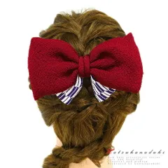 髪飾り リボン 卒業式 袴 成人式 赤 振袖 臙脂 紫 白 ちりめん 矢絣文 矢絣 かんざし 和柄 はいからさん 大きい 日本製 おしゃ No.9-2902