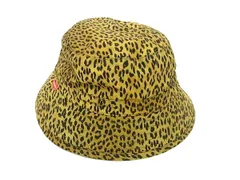 ■美品■ Supreme シュプリーム×Barbour バブアー コットン100％ レオパード バケットハット 帽子 表記サイズ M ベージュ系 FJ7557