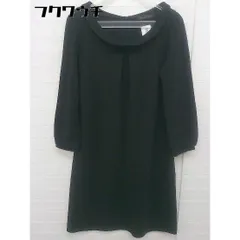 ◇ green label relaxing グリーンレーベル UNITED ARROWS 七分袖 ミニ ワンピース ブラック レディース  【中古】 【1107130006472】