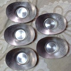 茶托 白銀製 煎茶用五客揃い