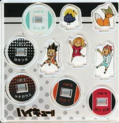 【中古】アクリルスタンド・アクリルパネル 西谷夕＆及川徹＆孤爪研磨(ミニキャラ)＆宮治(キツネ)＆谷地仁花(ヤチガラス) 「ハイキュー!! アクリルmini☆miniフィギュア(セット)」