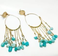 天然石 アクアマリン ピアス パワーストーン ジェムストーン AUULA jewelry 241258