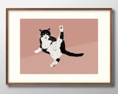12058猫 ネコ 北欧 A3 サイズ ポスター アート おしゃれ 絵画 インテリア 北欧 イラスト マット紙 艶消し アートパネル 額 フレーム デザイン 壁掛け ギフト 新築祝い ディスプレイ 