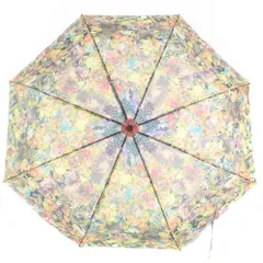 ミハエルネグリン花と風景プリントの長袖ワンピースとアンブレラのセット