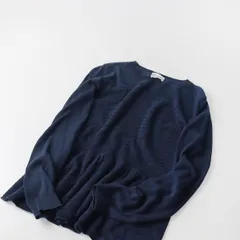 RED VALENTINO レッド ヴァレンティノ スカラップ柄 薄手ペプラムニットプルオーバー S/ネイビー系 セーター【2400013401685】のサムネイル