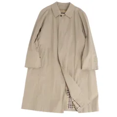 美品 バーバリー ロンドン BURBERRY LONDON コート ライナー付き ステンカラーコート バルマカーンコート コットン100％ アウター メンズ 96-180-7(L相当) ベージュカーキ