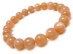オレンジムーンストーン ブレスレット 8mm パワーストーン ブレスレット レディース 天然石 数珠 アクセサリー