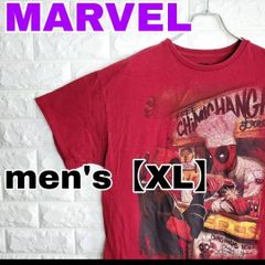 C309【MARVEL】半袖プリントTシャツ【メンズXL】レッド