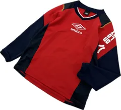 umbro ☆ キッズ 150 レディースにも◎ レッド 長袖 Tシャツ トレシャツ レッド ネイビー スポーツ トレーニング 定番 アンブロ■AK308