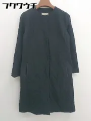 ■ UNITED ARROWS ユナイテッドアローズ ノーカラー コート サイズ38 ブラック レディース  【1109130011067】