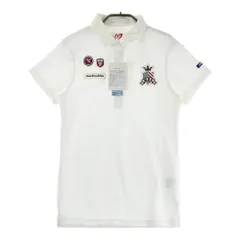 サイズ：0 MASTER BUNNY EDITION マスターバニーエディション  半袖ポロシャツ ワッペン  ホワイト系 [240101395785]# ゴルフウェア レディース ストスト