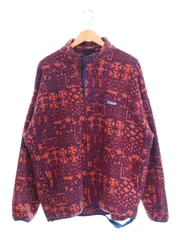 パタゴニア PATAGONIA 97年製 90s 90's USA製 SYNCHILLA Snap-T シンチラ フリースジャケット スナップT 総柄 25482F97 ジャケット マルチカラー LLサイズ 103MT-2517