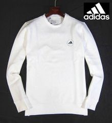 ※火200新品▼春秋 アディダスゴルフ adidas Golf 長袖カットソー 【 XL 】 中間厚 長袖Tシャツ アディダス 綿スムースストレッチ 白系