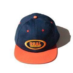 REAL OVAL LOGO CAP NAVY スケボー スケートボード