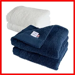 【匿名配送】オフホワイト×ネイビー_フェイスタオル 4枚組 トランパラン 今治タオル フェイスタオル 4枚セット FuwaKaru 日本製 速乾 吸水 軽量 厚