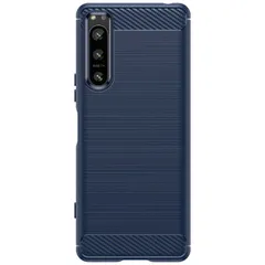 Xperia 5 IV ケース SO-54C SOG09 A204SO エクスペリア5 マーク4 カーボン調 薄型 耐衝撃 ソフト ケース 【Color】 ネイビーのサムネイル