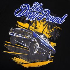 DEATH ROW RECORDS × THA DOGG POUND DPG LOWRIDER Tシャツ【BLACK】 (デスロウレコード DPG ザドッグパウンド SNOOP DOGG スヌープドッグ DAZ KURUPT ロゴ 半袖 ショートスリーブ)