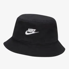 NIKE ナイキ エイペックス　フューチュラ ウォッシュ加工 バケットハット　ユニセックス 帽子 カジュアル FB5381-010　ブラック/ホワイト　★3700