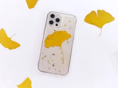 ハンドメイド❤︎押し花銀杏iPhoneケース🍁✨対応サイズ多種