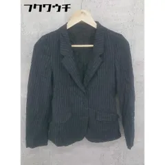 ◇ UNITED ARROWS ユナイテッドアローズ ストライプ 1Ｂ 長袖 テーラードジャケット サイズ36 ブラック グレー レディース 【中古】 【1101190003730】
