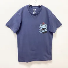 古着　美品　UNIQLO　ユニクロ　UT　半袖Tシャツ　ユニセックス　Mサイズ　クルーネック　コットン　ブルー　青　機動戦士ガンダム