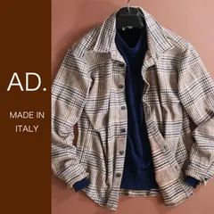dt051●S●M●L●XL●選択可●ミラノの街着ブランド●ADイタリア製●25-26秋冬●上品グレンチェックオーバーシャツジャケット●メンズ
