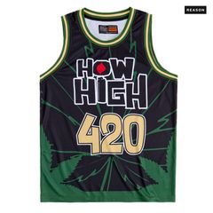 REASON CLOTHING × HOW HIGH BASKETBALL JERSEY【BLACK】(リーズン クロージング  メンズ 大きいサイズ ジャージ バスケットボールジャージ バスケジャージ ノースリーブ タンクトップ)