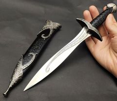 「ポケット短剣」ミニチュア装飾剣（全長 28.5cm・炭素鋼製）西洋短剣　西洋剣　レプリカ　COSPLAY 装飾用”“非実戦 美術刀 刀装具 模擬刀 居合刀 日本刀 模造刀 鑑賞用 武具